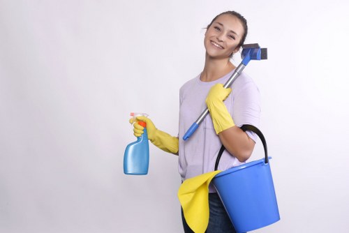 Homeowner cleaning a pet stain safely and effectively