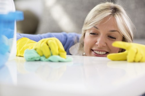 Professional Bedford Park carpet cleaning specialists working carefully on flooring